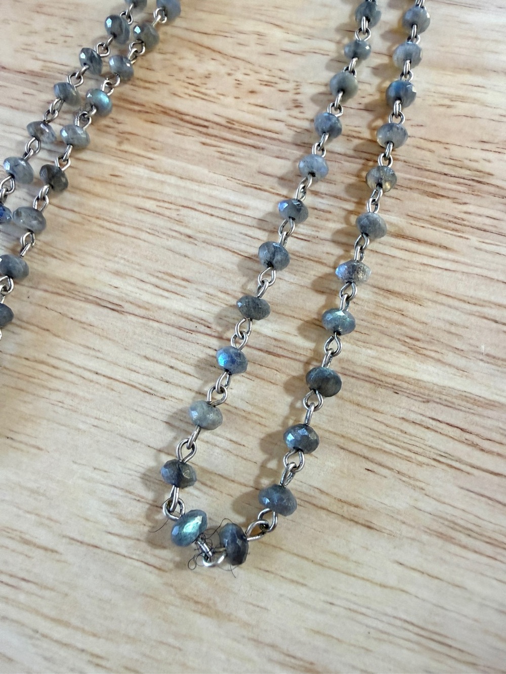 VSA Virgins Saints & Angels Labradorite Beaded Wrap Necklace
